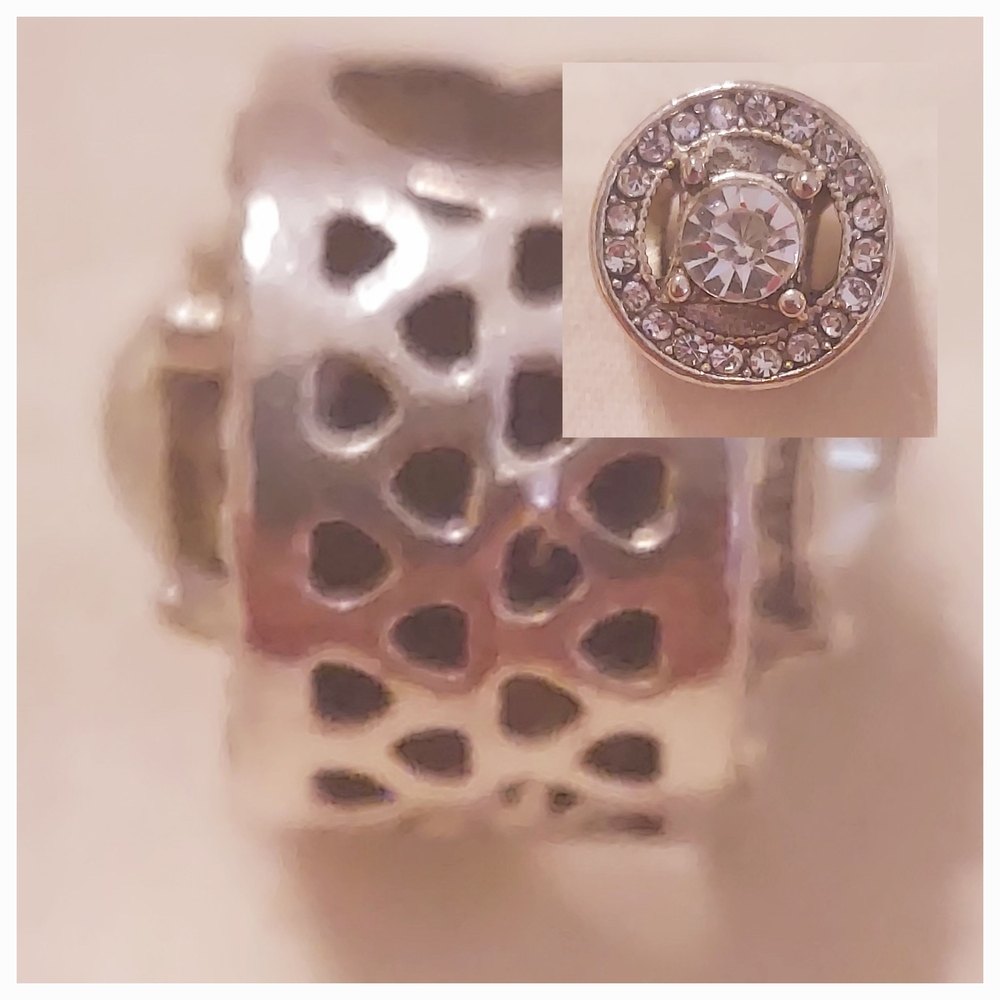 Carnival Cruise Charm Silver Toned Gems